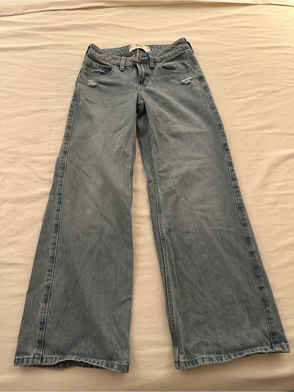 Hollister Light Blue Low Rise Baggy Jeans